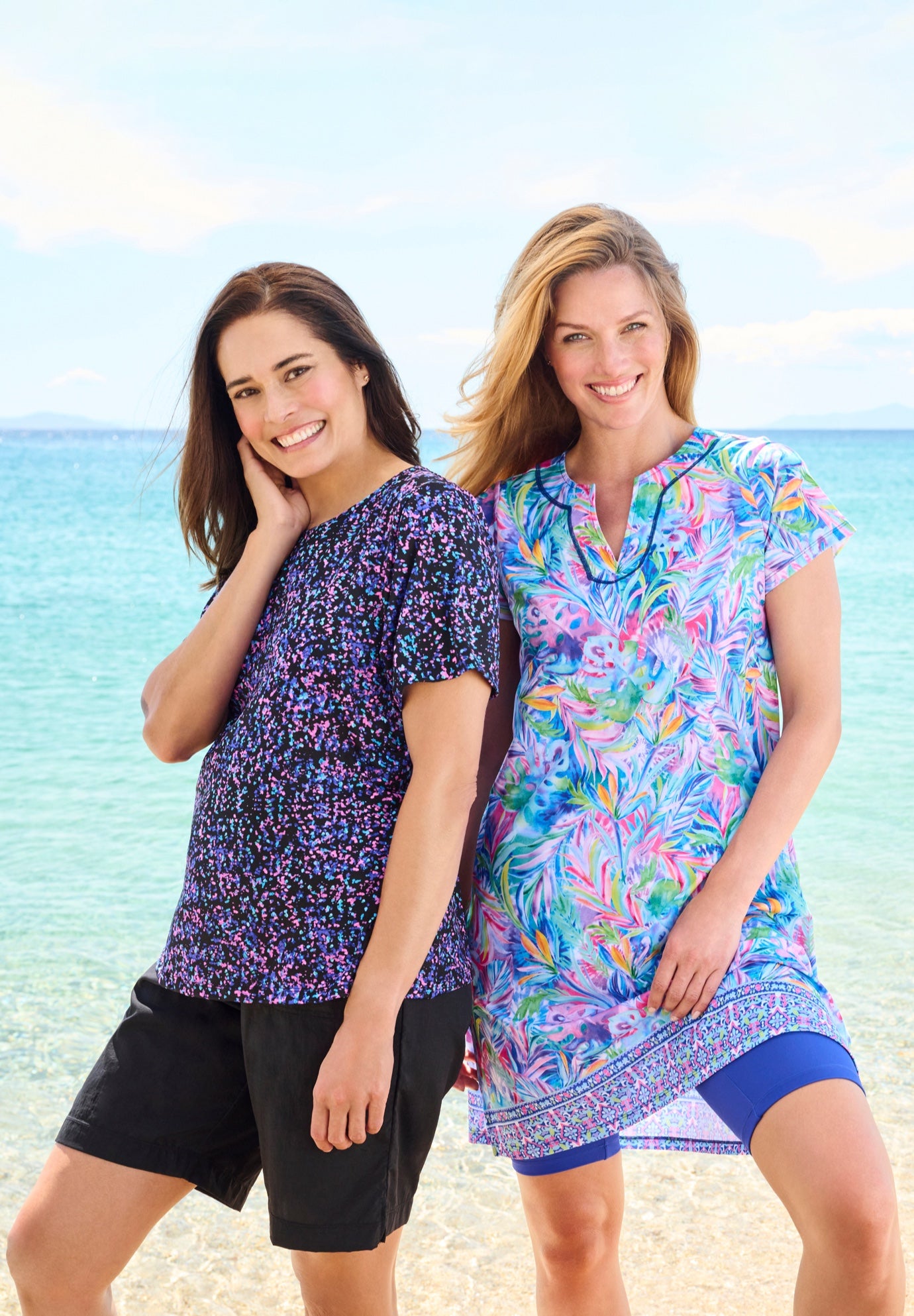 Longer Length Short-Sleeve Swim Tunic image number 4