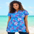 Longer Length Short-Sleeve Swim Tunic image number null