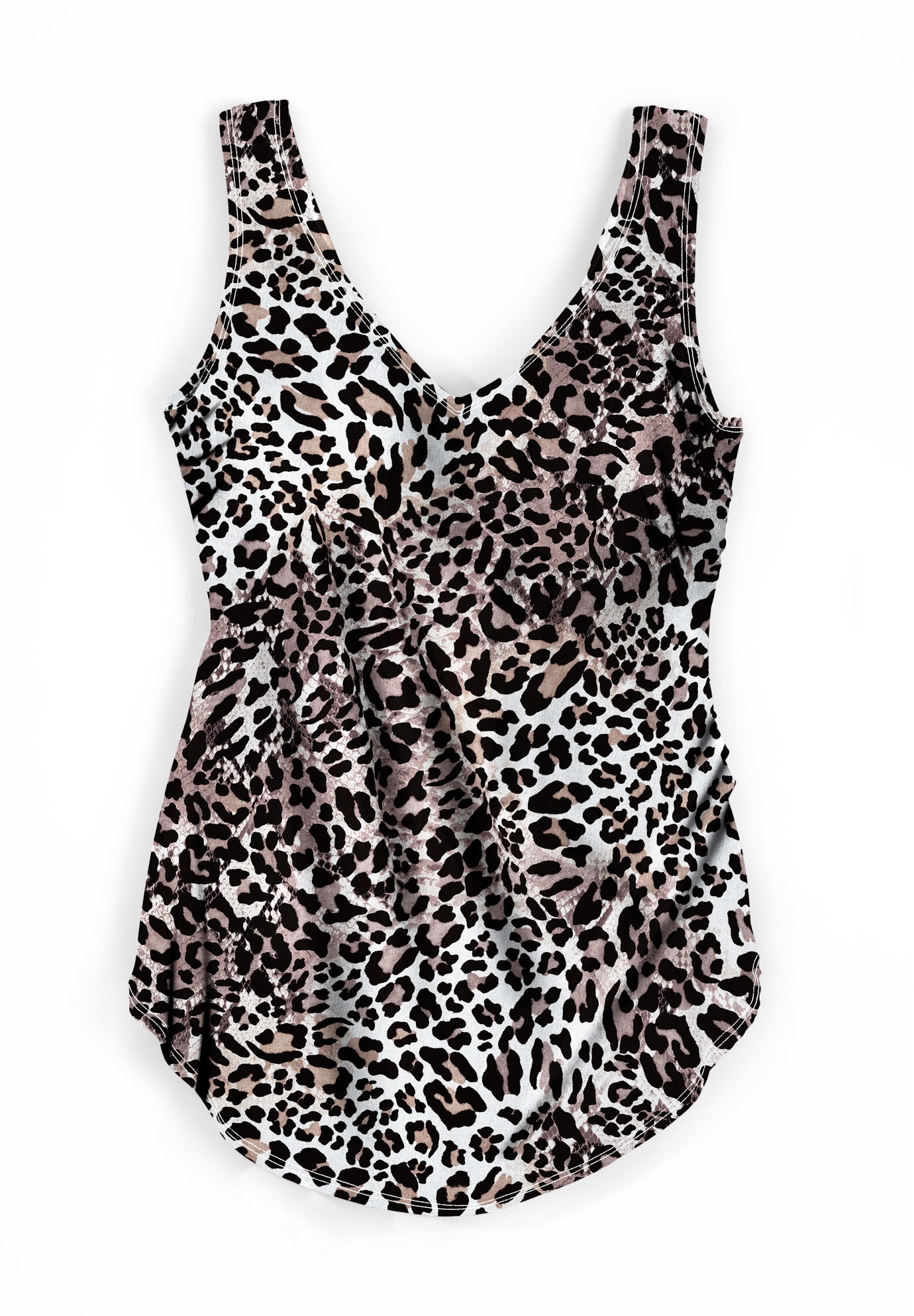 Sarong V-Neck Tummy Control One-Piece Swimsuit image number 2