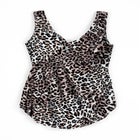 Sarong V-Neck Tummy Control One-Piece Swimsuit image number null