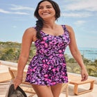 Side-Slit Swim Dress image number null