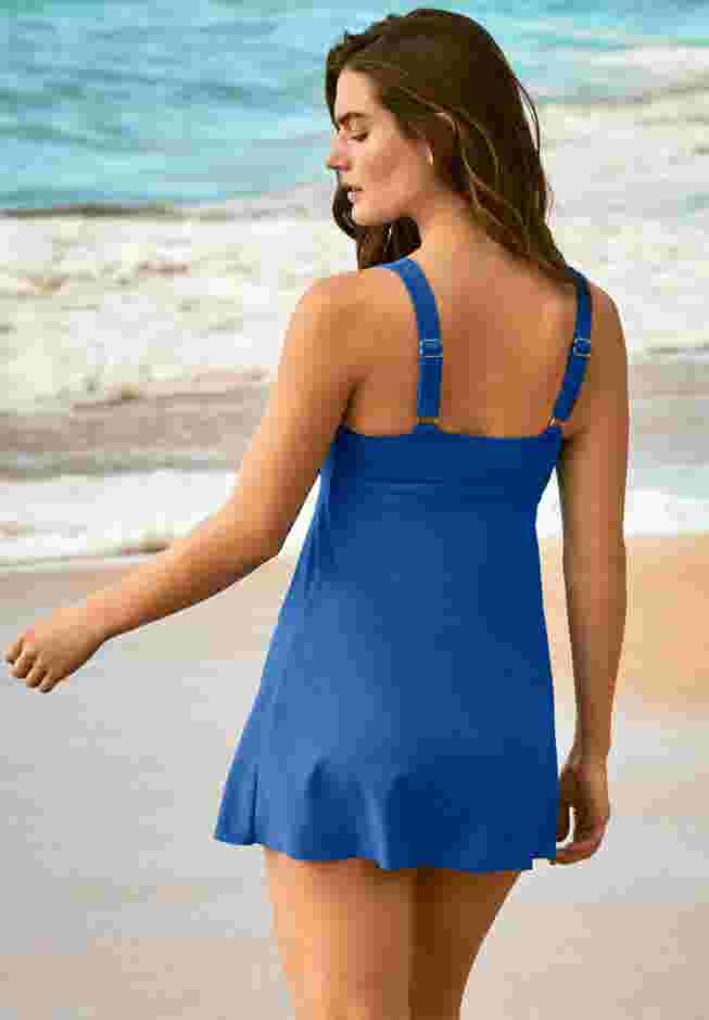 Surplice Swim Dress image number 1