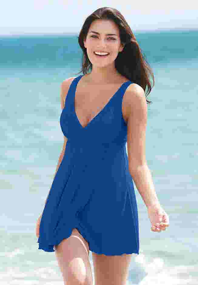 Surplice Swim Dress image number 0