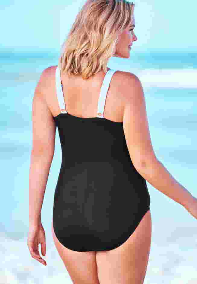 One-Piece Tank Swimsuit with Adjustable Straps image number 1