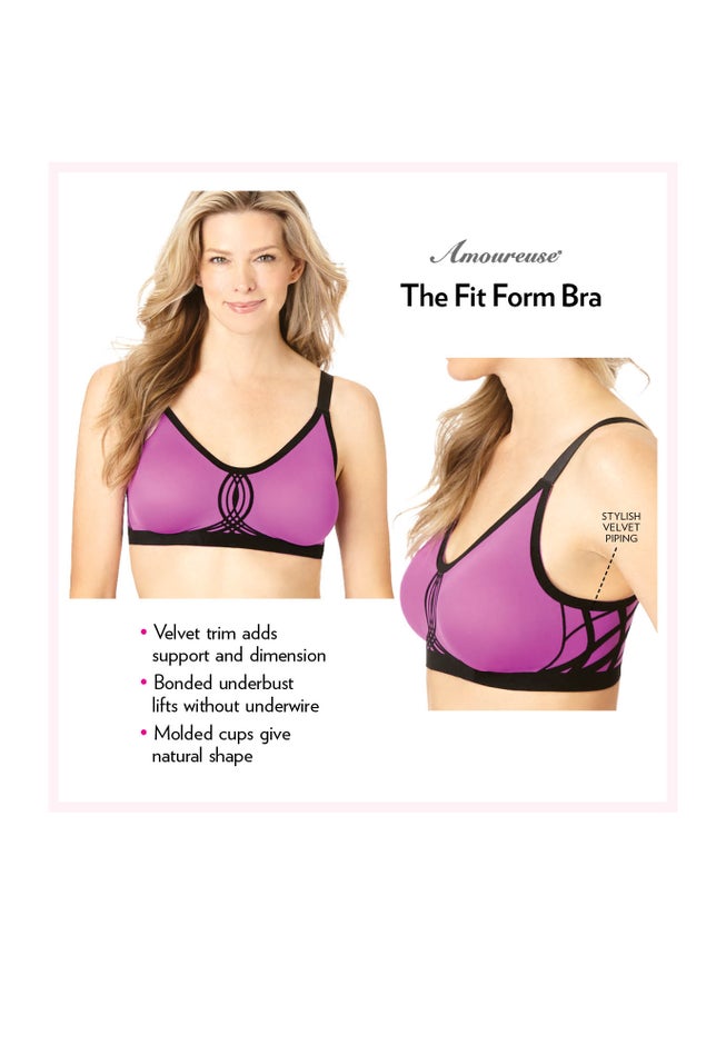 Seamless Velvet Trim Support Bra image number null