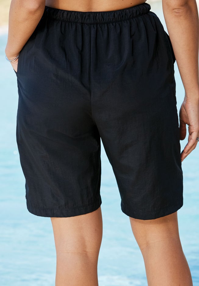 Taslon&reg; Cover Up Board Shorts with Built-In Brief image number 1