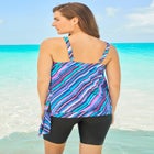 Blouson Tankini Top with Adjustable Straps image number null