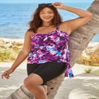 Blouson Tankini Top with Adjustable Straps image number null
