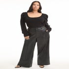 Cuffed Faux Leather Pants image number null