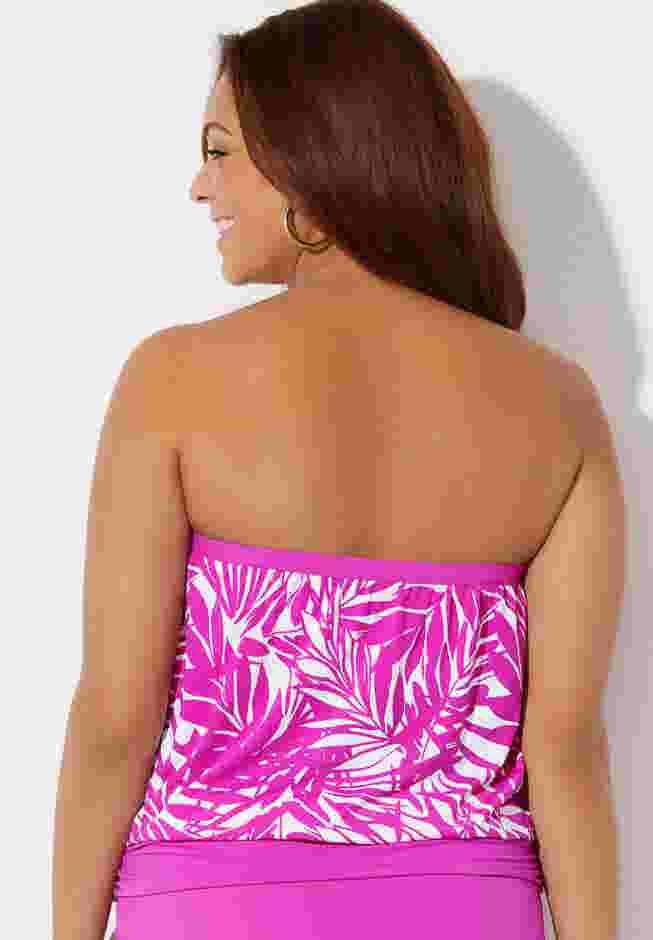 Bandeau Blouson Tankini Top image number 1