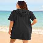 Hooded Terry Swim Cover Up image number null