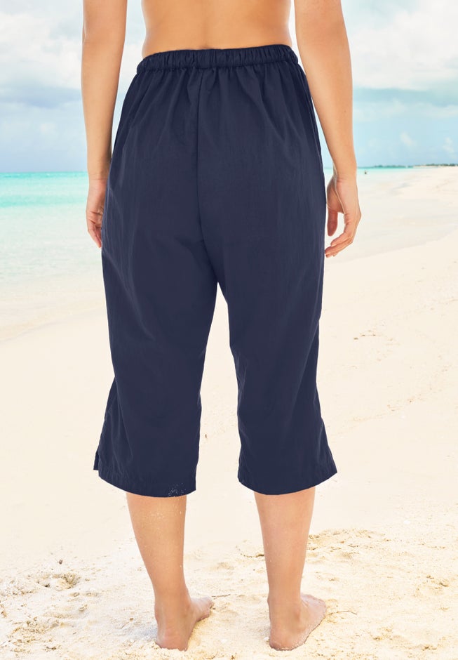 Taslon&reg; Cover Up Capri Pant image number 1