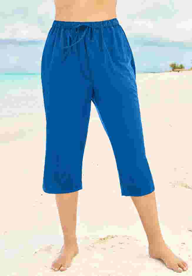 Taslon® Cover Up Capri Pant image number 0