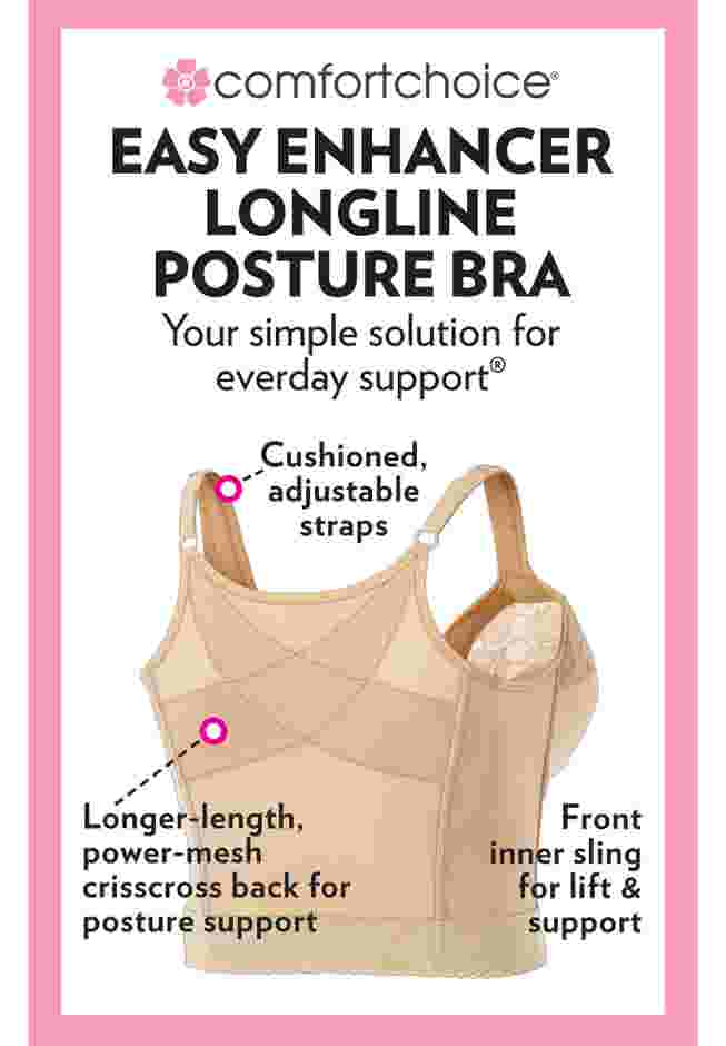 Easy Enhancer® Wireless Longline Posture Bra image number 3