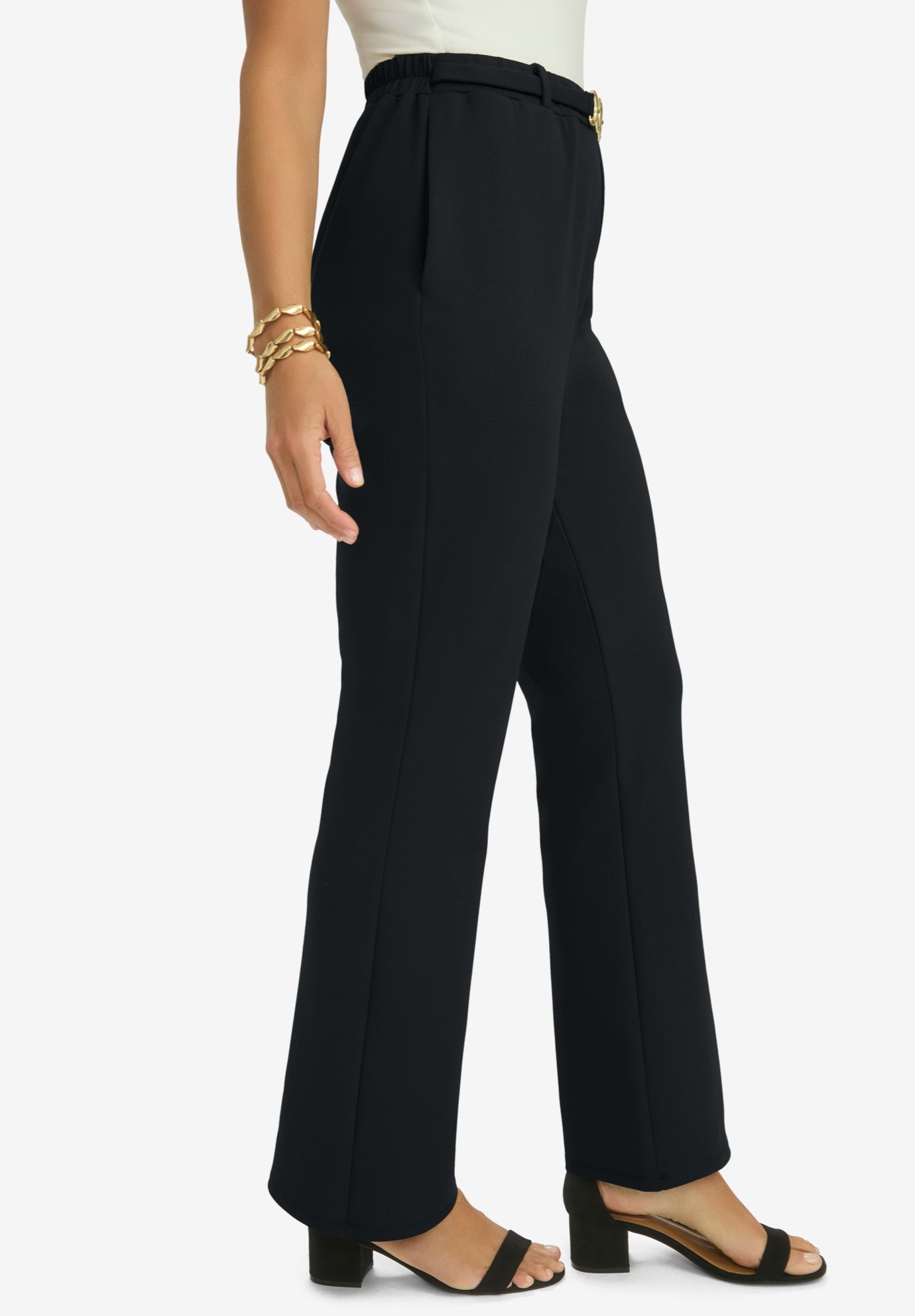 Knit Crepe Bootcut Pant image number 2