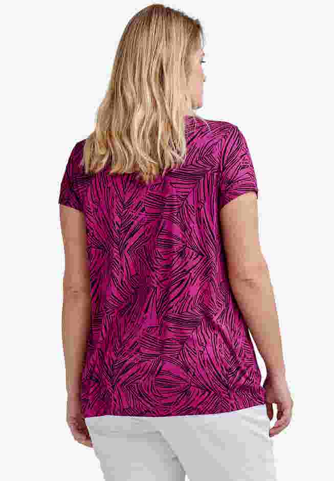 Printed cap sleeve tee image number 1