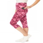 Stretch-Cotton Knit Pull-On Pocket Capri Leggings image number 2