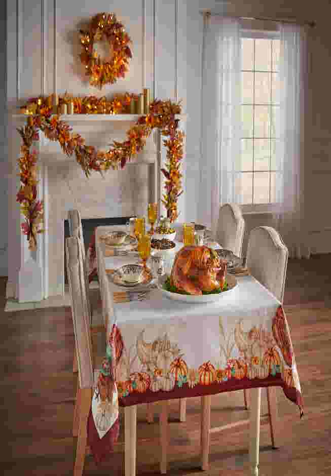 6-ft. Pre-lit Harvest Daisy Garland image number 1