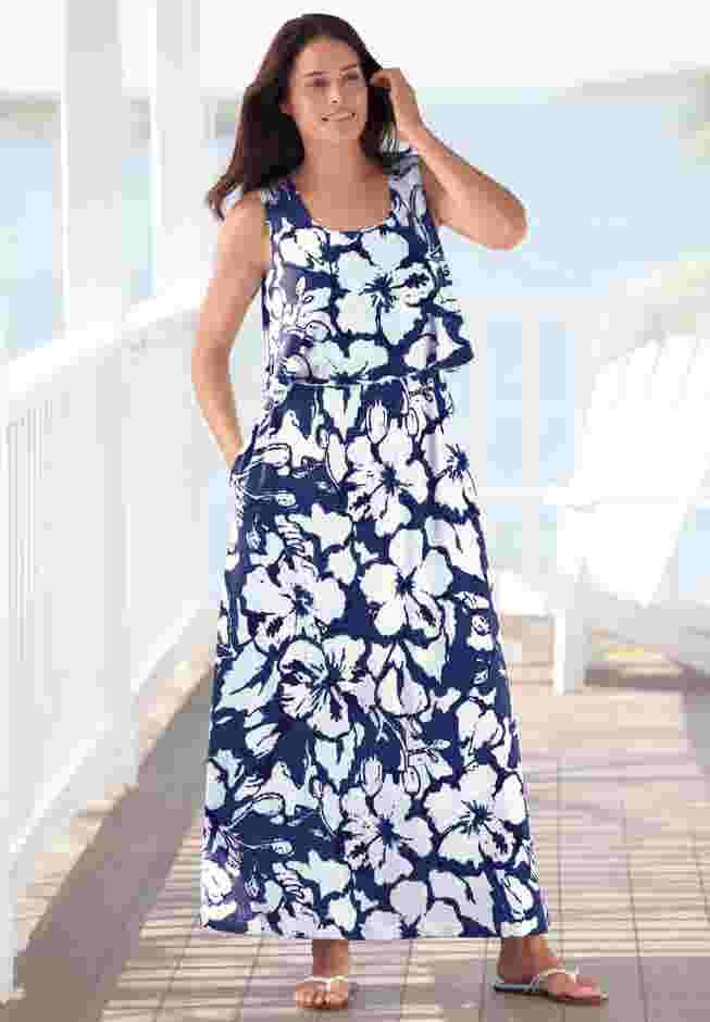 Layered Popover Maxi Dress image number 2