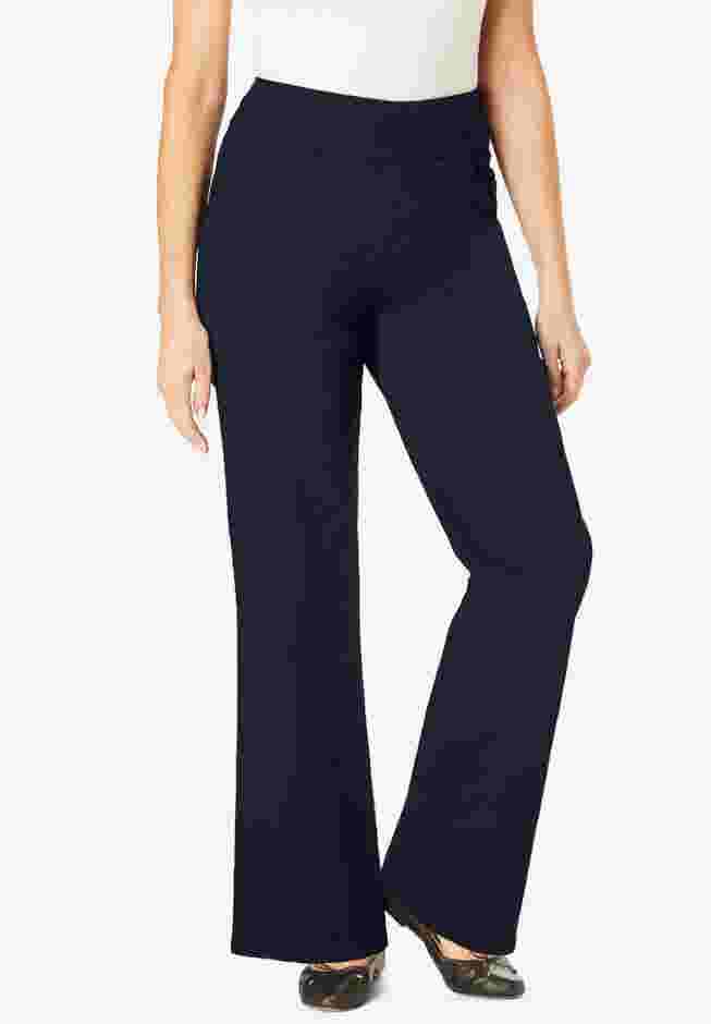 Flex-Fit Pull-On Wide-Leg Denim Jean image number 0