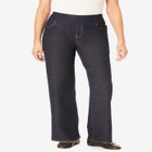 Flex-Fit Pull-On Wide-Leg Denim Jean image number null