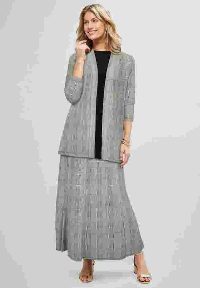 Stretch Knit Open Front Knit Topper image number 0