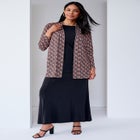 Stretch Knit Open Front Knit Topper image number null