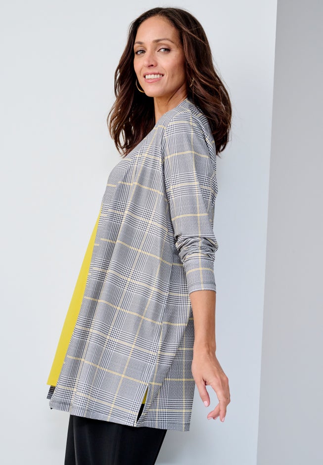 Stretch Knit Open Front Knit Topper image number 3