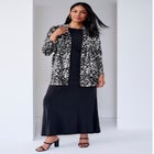 Stretch Knit Open Front Knit Topper image number null