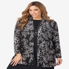 Stretch Knit Open Front Knit Topper image number null