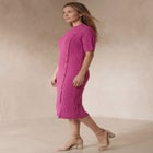 Button Front Sweater Dress image number null
