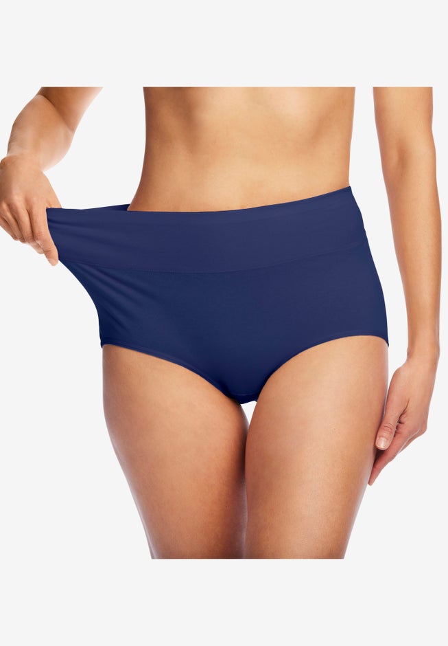Cotton Spandex Comfort Waist Brief 2-Pack image number 2