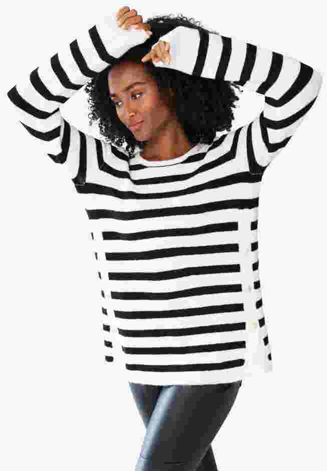 Button Trim Pullover Sweater image number 2