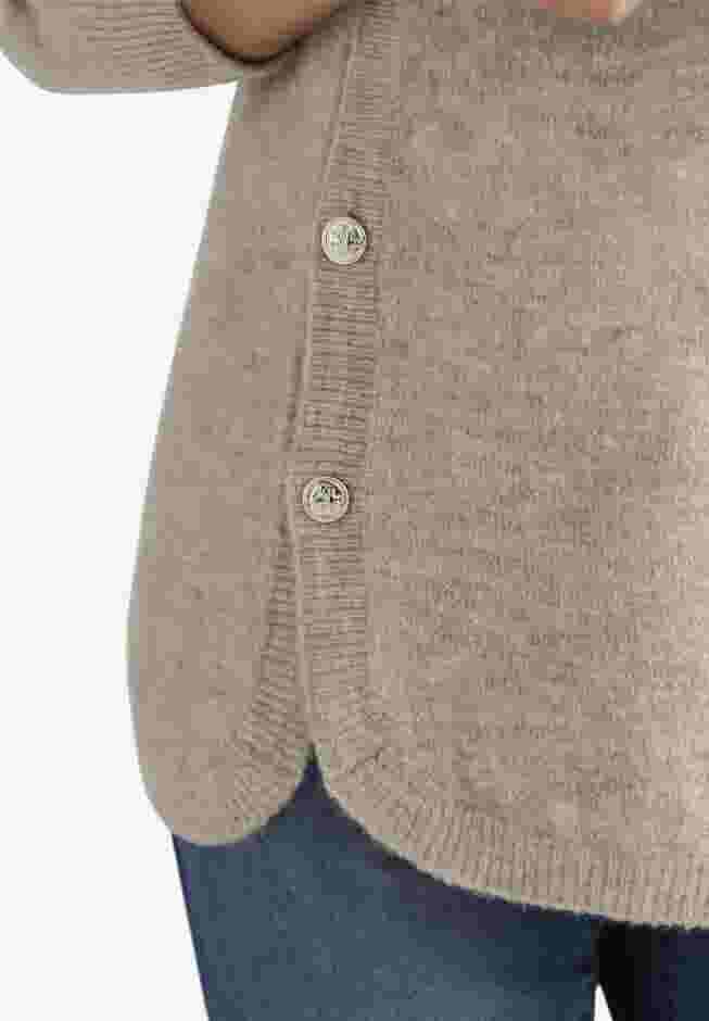 Button Trim Pullover Sweater image number 3