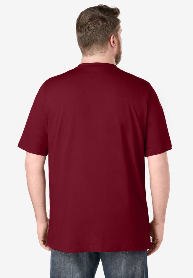 Shrink-Less Lightweight Henley T-Shirt image number 1