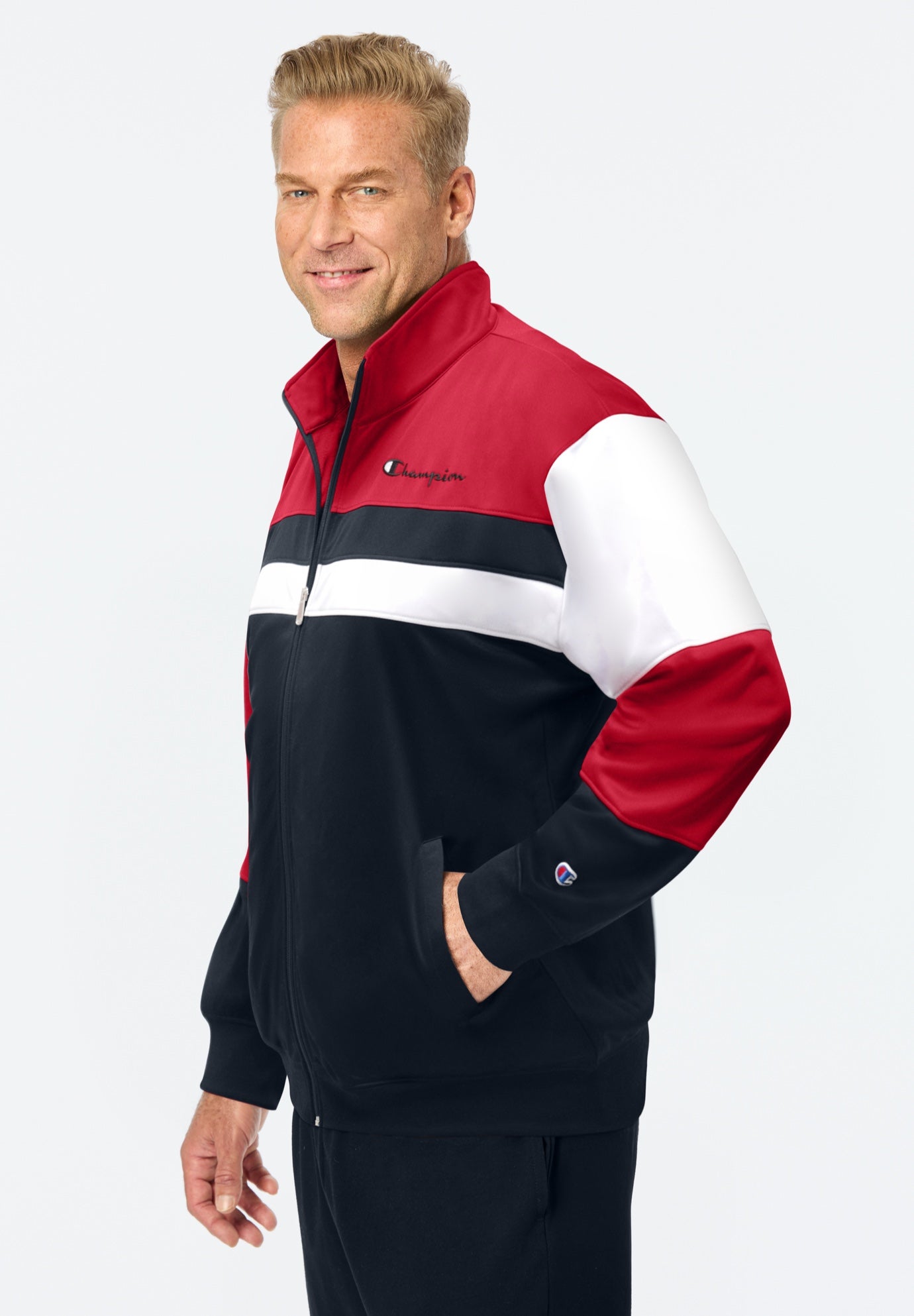 Champion® Colorblock Track Jacket | Woman Within