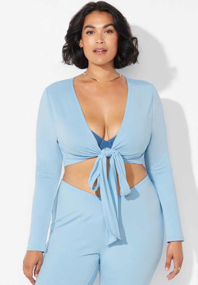 The '70s Tie Front Top image number null