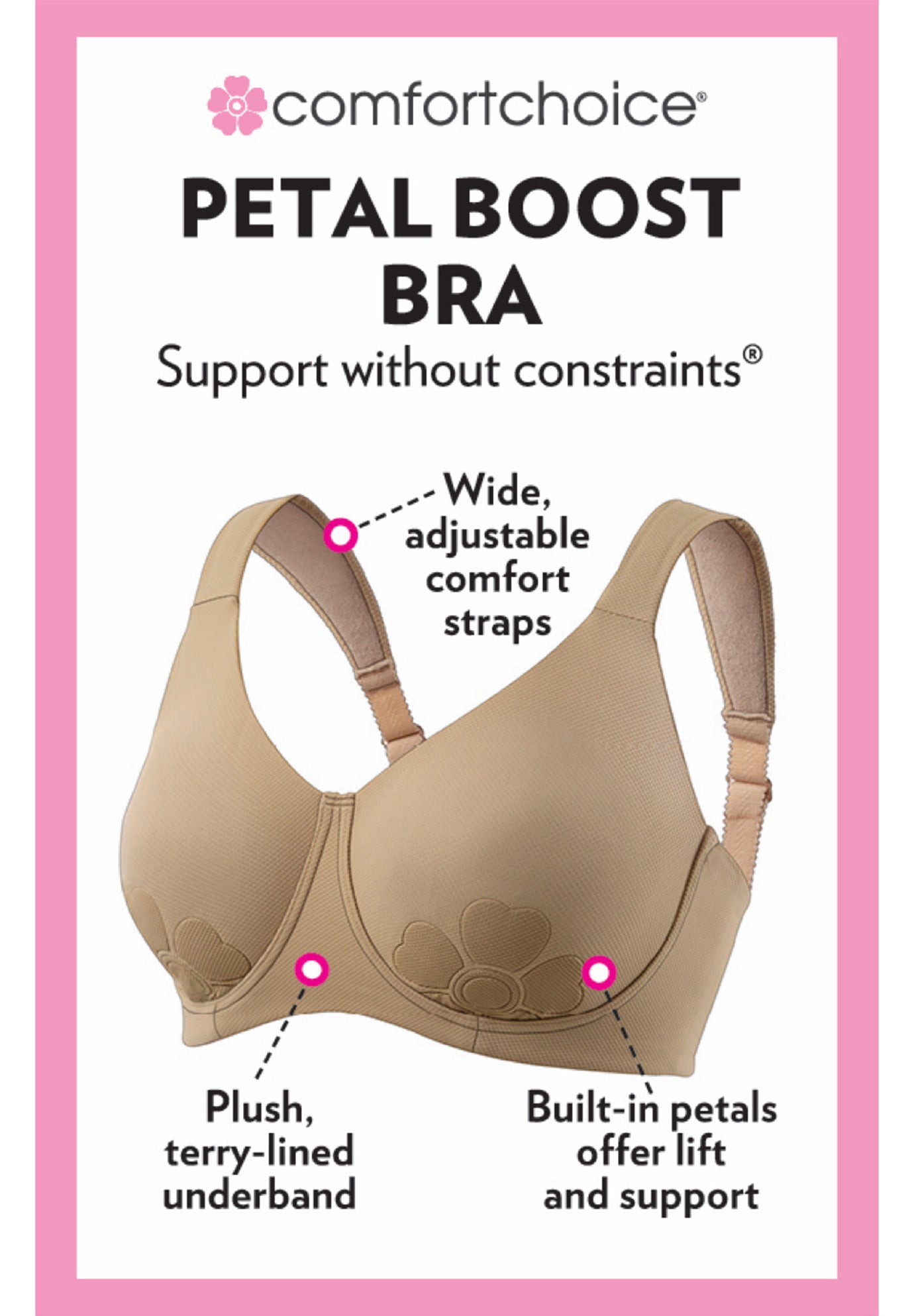 Petal Boost® Underwire Bra image number 3