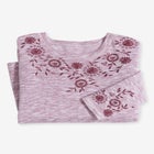 Floral Embroidered Sweatshirt Tee image number null