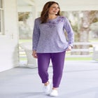 Floral Embroidered Sweatshirt Tee image number null