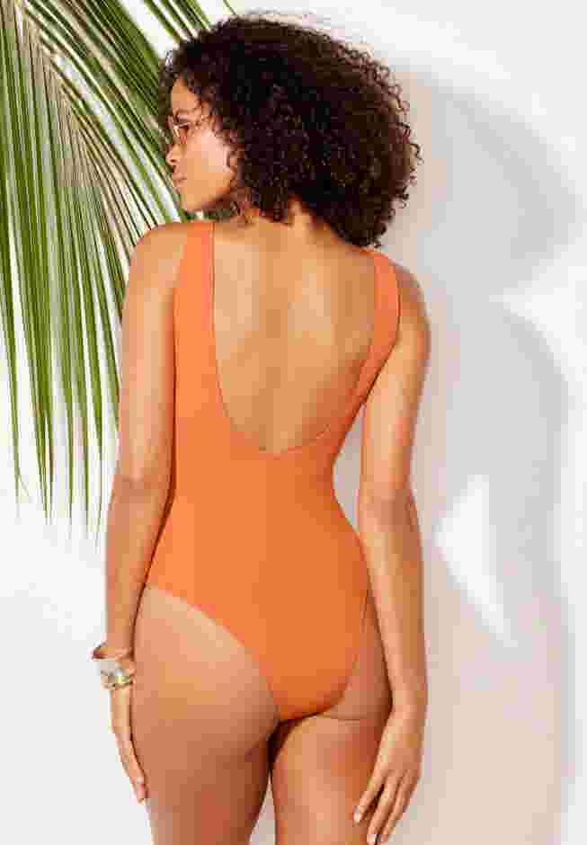 Square Neck Color Block Swimsuit image number 1