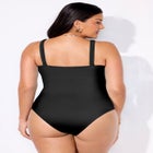 Shimmer Chain Accent Cut Out One Piece Swimsuit image number null