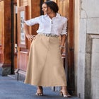 Denim Inset Maxi Skirt image number null
