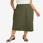 Chino Faux Wrap Skirt image number null
