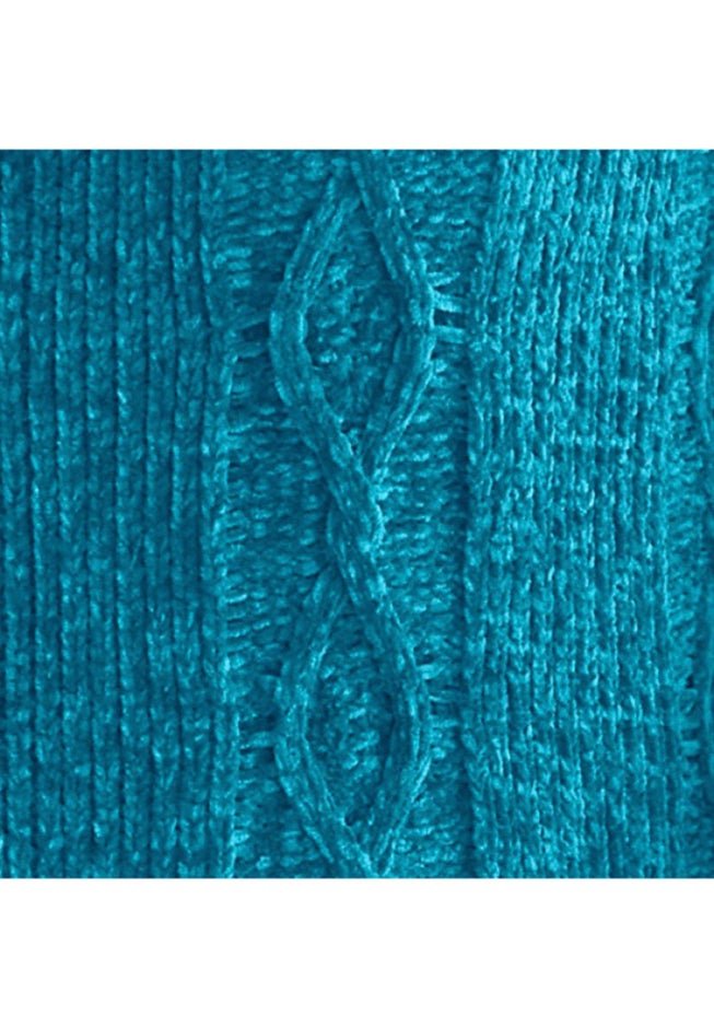 Chenille Zip Cable Cardigan Sweater image number 2