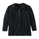 Chenille Zip Cable Cardigan Sweater image number null