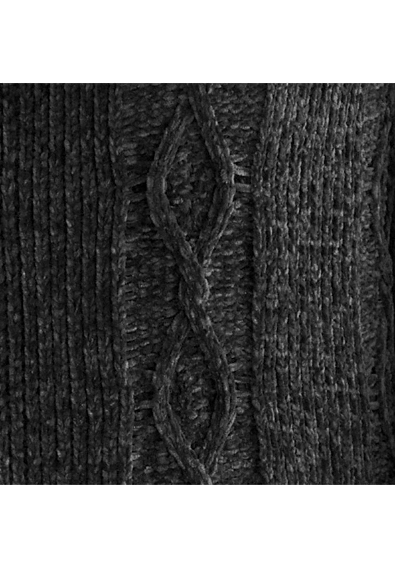 Chenille Zip Cable Cardigan Sweater image number 2