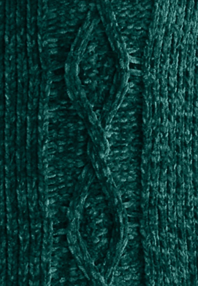 Chenille Zip Cable Cardigan Sweater image number 2