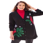 Holiday Motif Cardigan Sweater image number 0