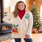 Holiday Button-Front Cardigan image number 0